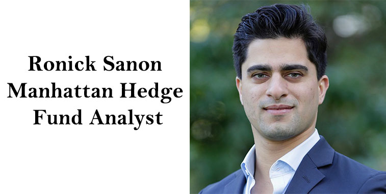 Ronick Sanon, Manhattan Hedge Fund Analyst
